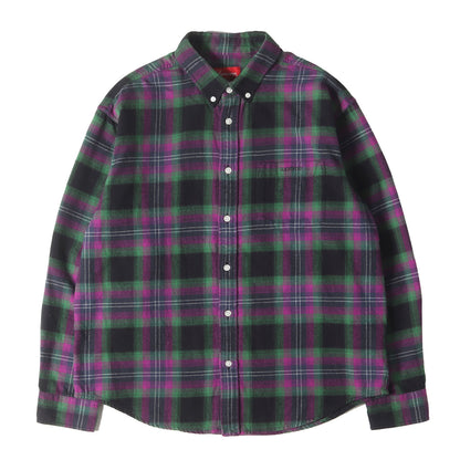 22SS ボタンダウン チェック フランネルシャツ(Brushed Plaid Flannel Shirt)