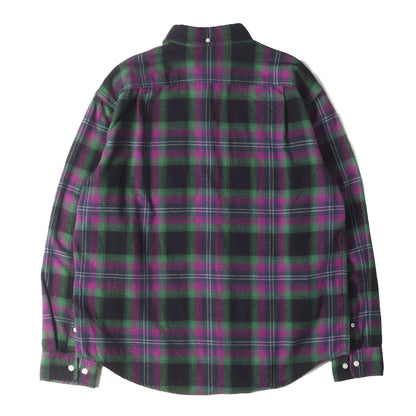 22SS ボタンダウン チェック フランネルシャツ(Brushed Plaid Flannel Shirt)