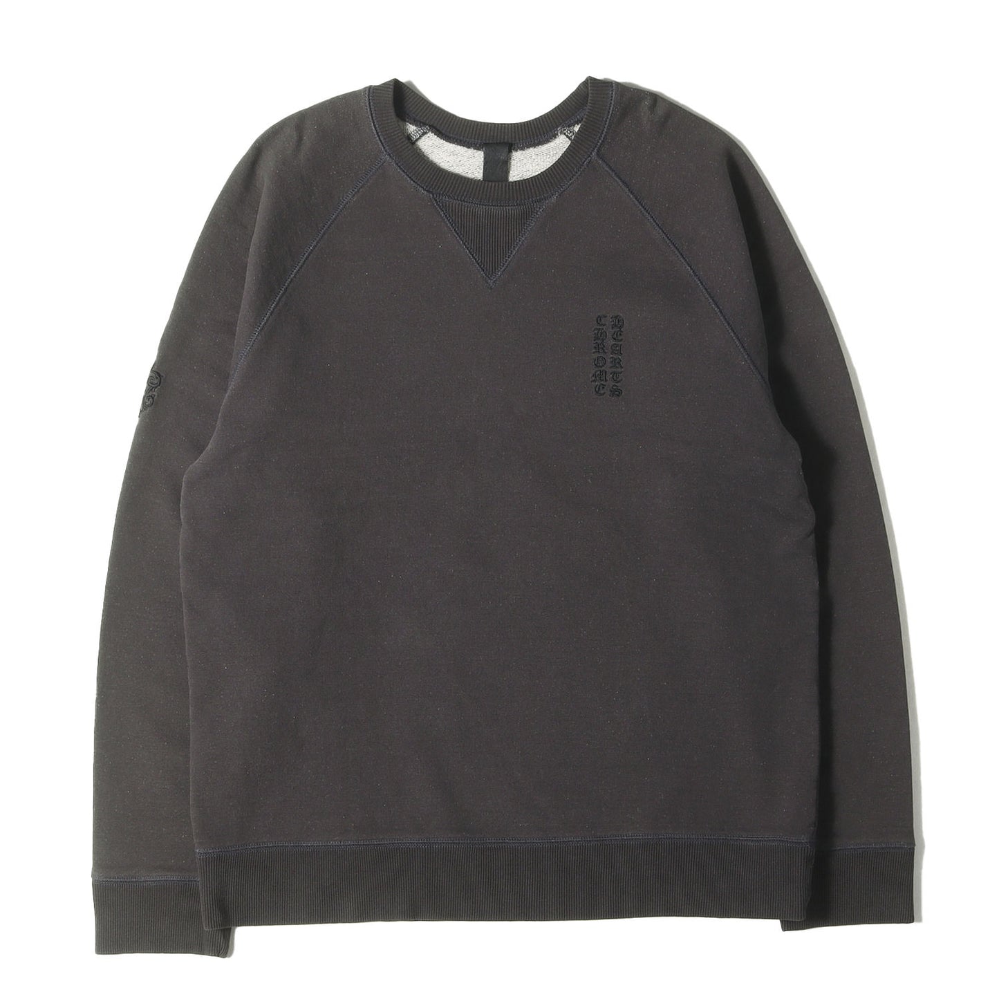 近年モデル Y Not ダガー刺繍 クルーネック スウェット(YNOT Vertical Logo Embroidery Sweat Shirt)