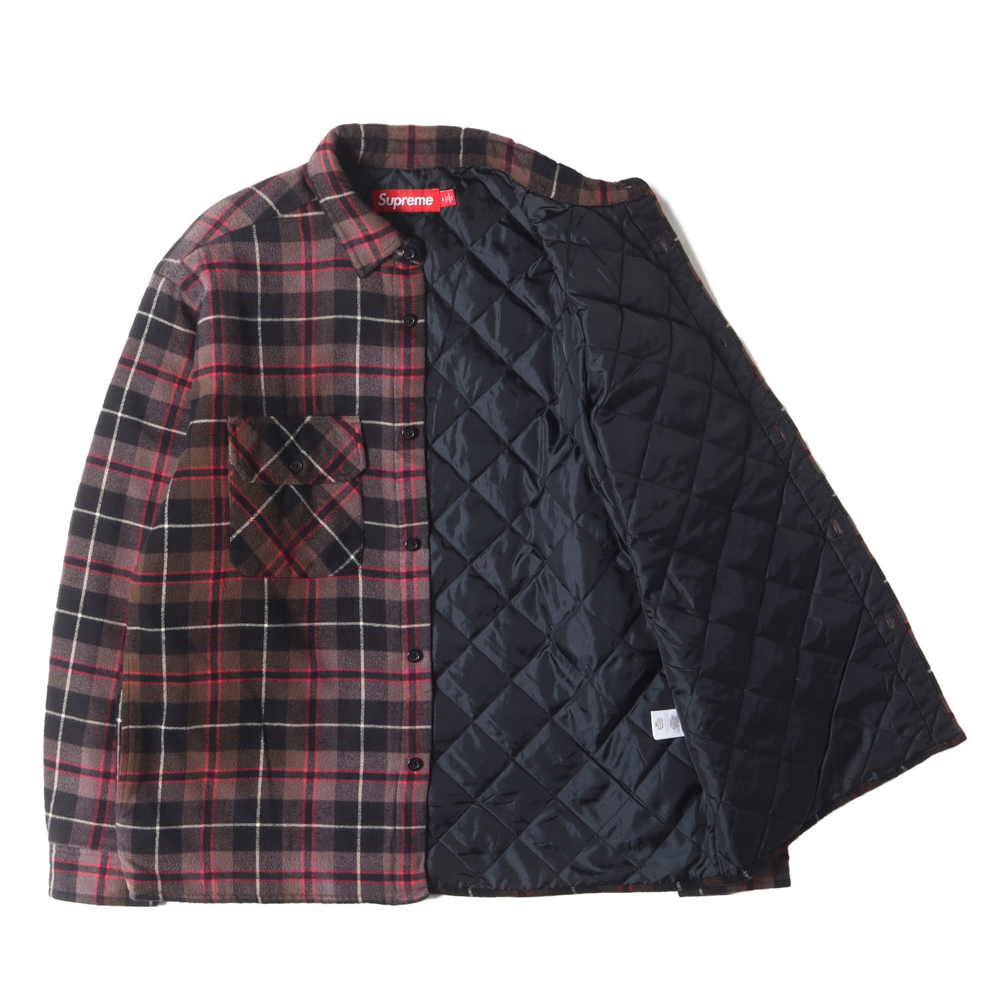 24AW フェード加工 裏地キルティング チェック ネルシャツ(Quilted Plaid Shirt)