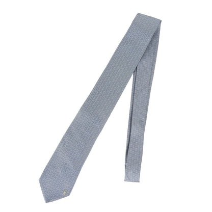 南京錠カデナ刺繍 Hロゴウーブン柄 シルク ネクタイ