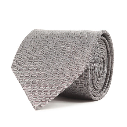 ウェディング刺繍 Hロゴウーブン柄 シルク ネクタイ