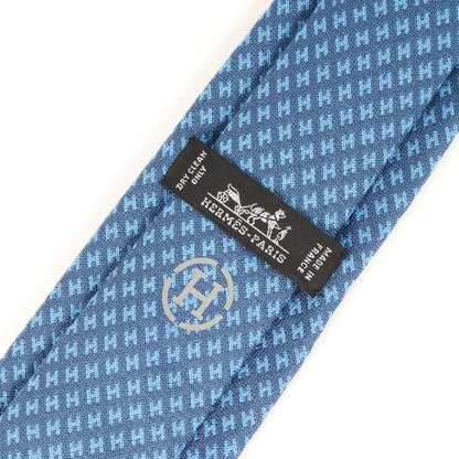 近年モデル Hロゴ柄 ウール ネクタイ