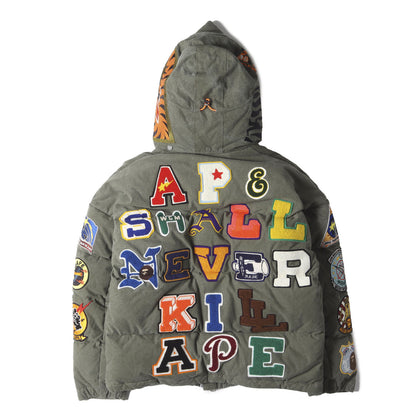 21AW ×A BATHING APE 102枚限定 USヴィンテージ テントクロス シャーク&タイガー ダウンジャケット(TIGER SHARK DOWN JACKET)