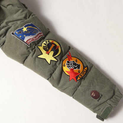 21AW ×A BATHING APE 102枚限定 USヴィンテージ テントクロス シャーク&タイガー ダウンジャケット(TIGER SHARK DOWN JACKET)