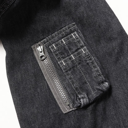 23SS ノーカラー デニム MA-1ジャケット(DENIM MA-1 DABO)