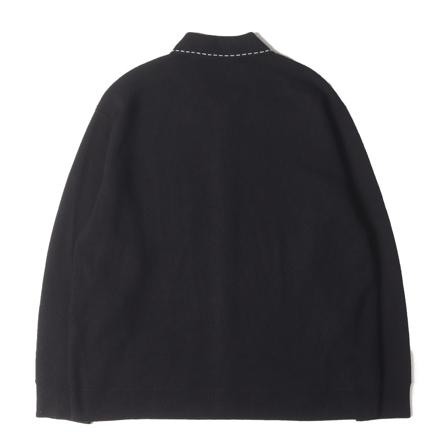 22AW コントラストステッチ ニット ジャケット(Contrast Stitch Button Up Sweater)