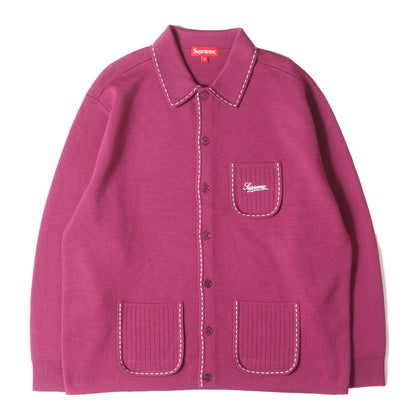 22AW コントラストステッチ ニット ジャケット(Contrast Stitch Button Up Sweater)