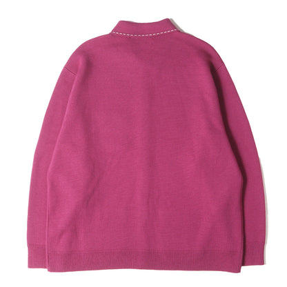 22AW コントラストステッチ ニット ジャケット(Contrast Stitch Button Up Sweater)