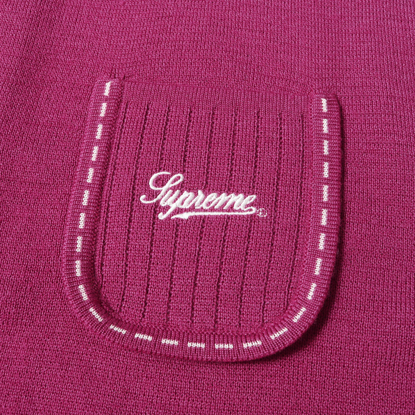 22AW コントラストステッチ ニット ジャケット(Contrast Stitch Button Up Sweater)