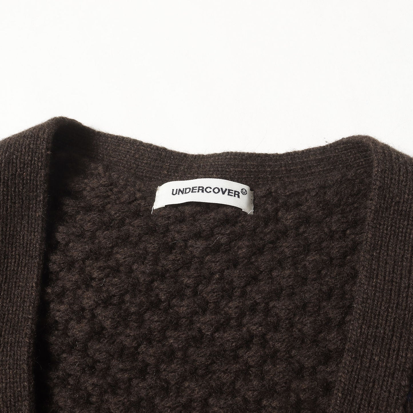 23AW 柄切替し ウールニット カーディガン