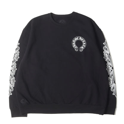 24SS ホースシュー&フローラルクロス クルーネック スウェット(SWTSHRT PLVR)