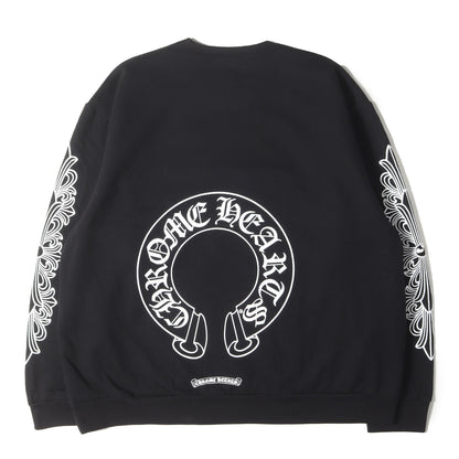 24SS ホースシュー&フローラルクロス クルーネック スウェット(SWTSHRT PLVR)