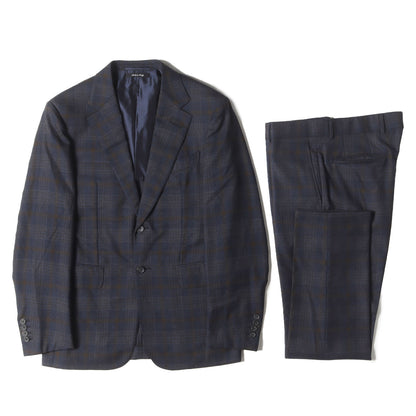 近年モデル チェックウール テーラードジャケット / スラックスパンツ スーツ(KENSINGTON)