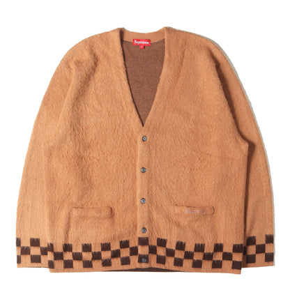 21SS チェッカーボード ブラッシュドニット カーディガン(Brushed Checkerboard Cardigan)