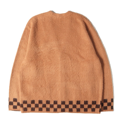 21SS チェッカーボード ブラッシュドニット カーディガン(Brushed Checkerboard Cardigan)