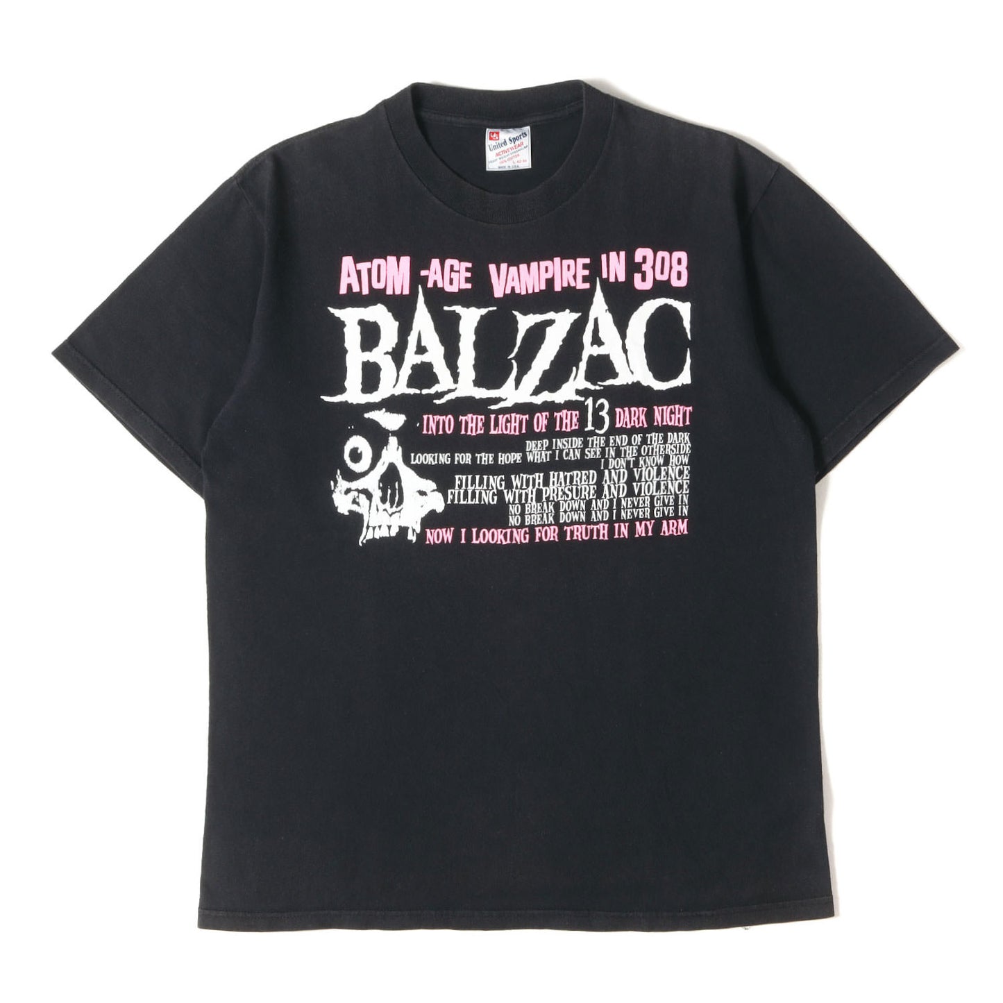 90s BALZAC Atom Age Vampire In 308 バルザック Tシャツ / USA製 United Sports