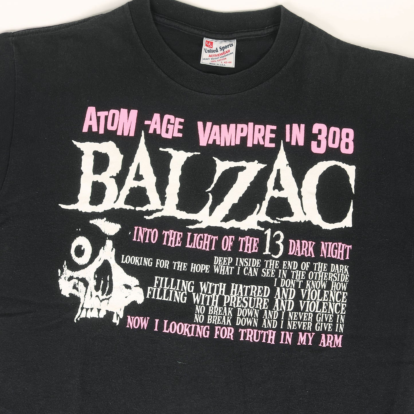 90s BALZAC Atom Age Vampire In 308 バルザック Tシャツ / USA製 United Sports