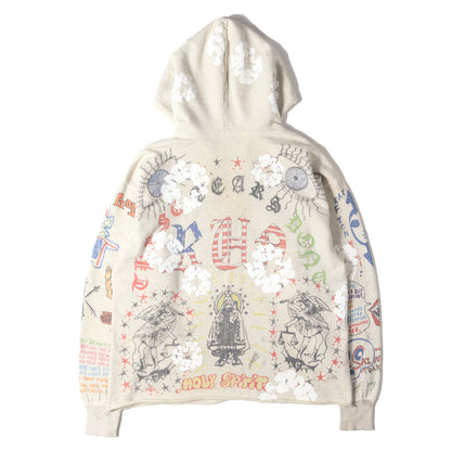 22SS ×DENIM TEARS ヴィンテージ加工 スウェットパーカー(HOODIE / GREENAFFITTI)