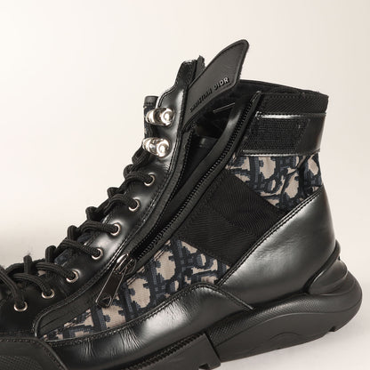 オブリーク レザー コンバットブーツ(COMBAT MID TOP BOOTS)