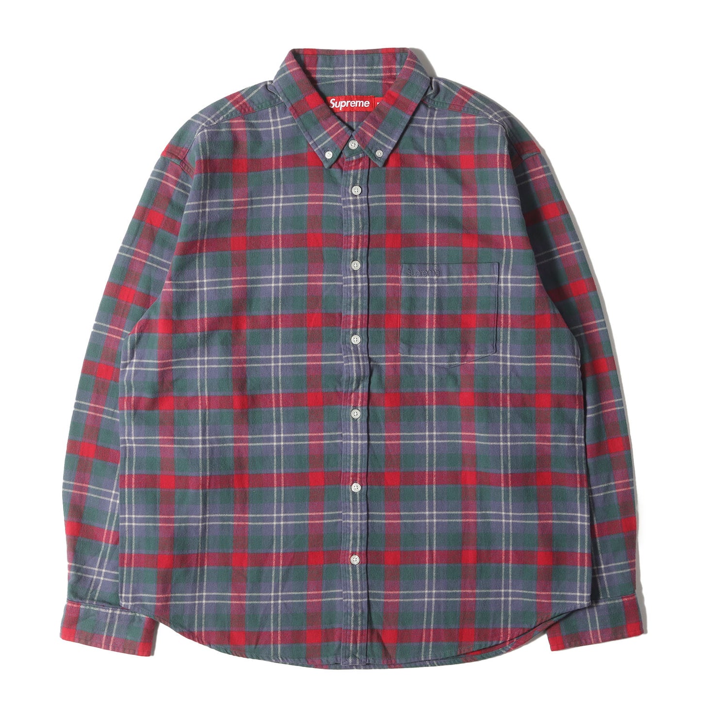 24SS ボタンダウン チェック フランネルシャツ(Plaid Flannel Shirt)