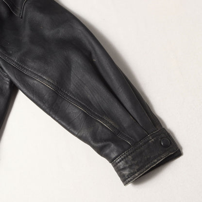 90s レザー スタンドカラー フルジップ ジャケット HARAJUKU MOTHER