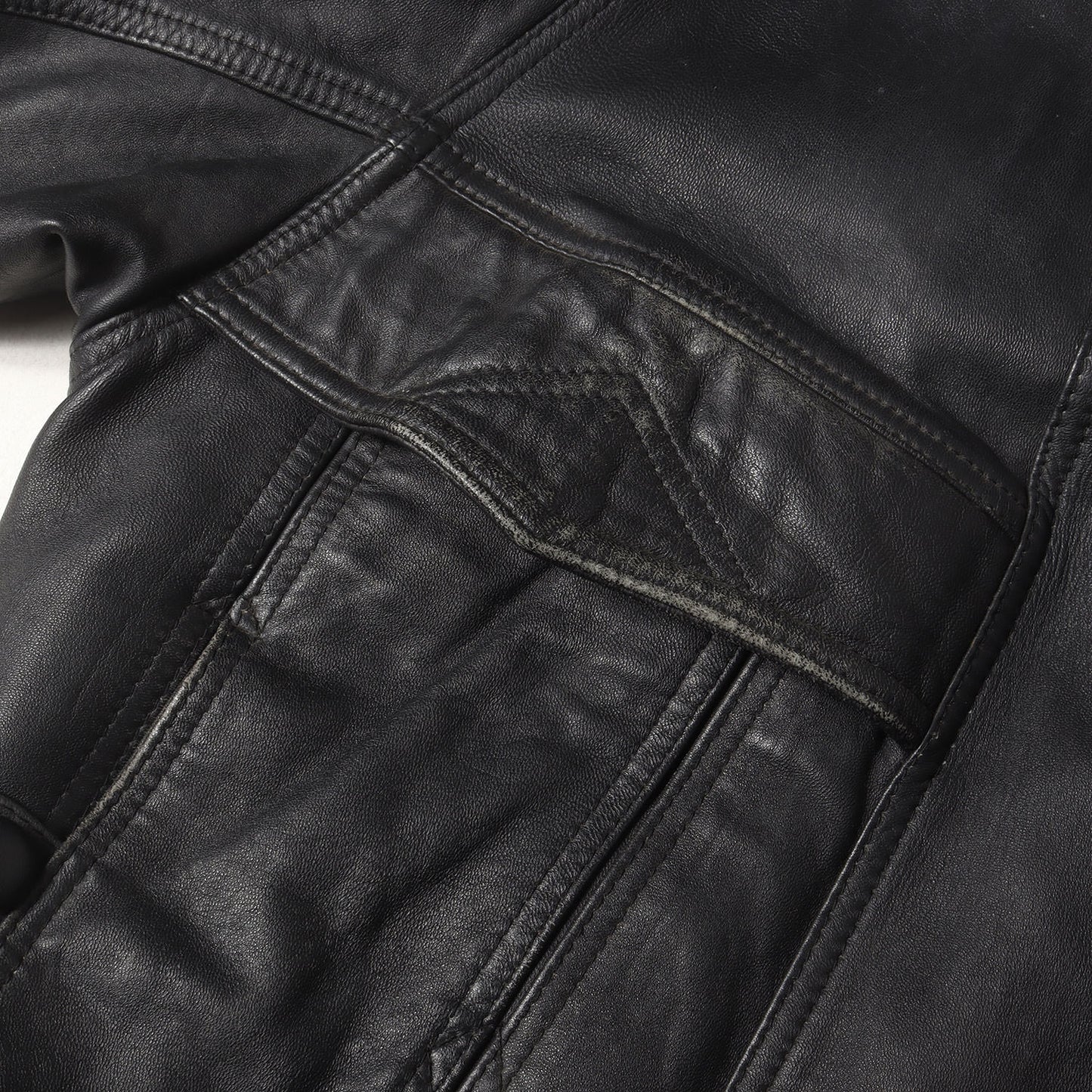 90s レザー スタンドカラー フルジップ ジャケット HARAJUKU MOTHER