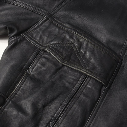 90s レザー スタンドカラー フルジップ ジャケット HARAJUKU MOTHER