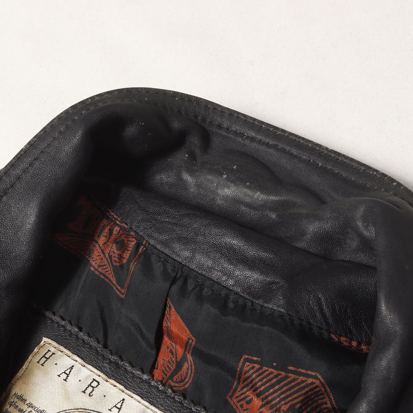 90s レザー スタンドカラー フルジップ ジャケット HARAJUKU MOTHER