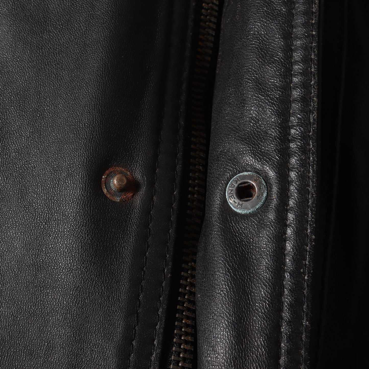 90s レザー スタンドカラー フルジップ ジャケット HARAJUKU MOTHER