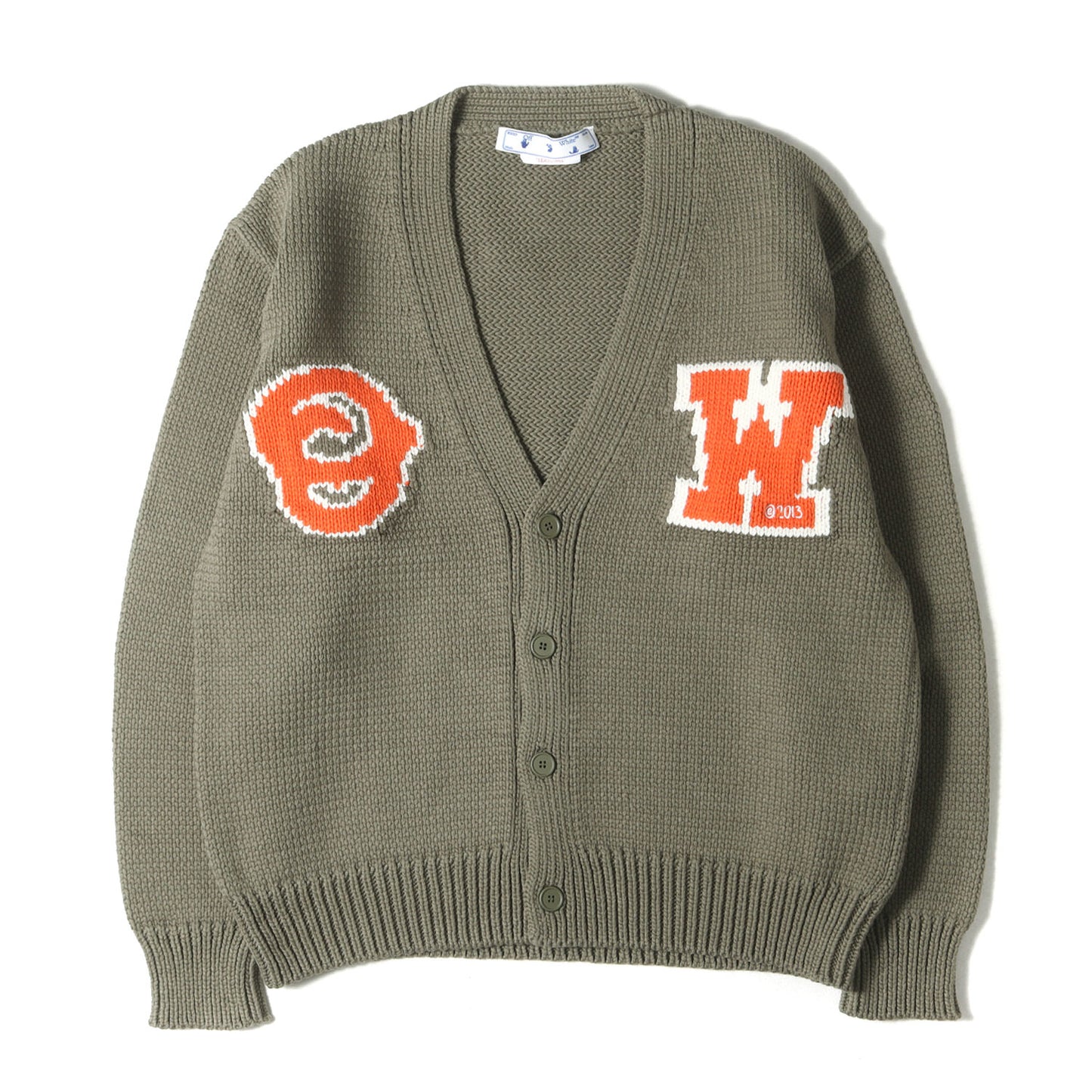 22AW OWロゴ ニット カーディガン(OW PATCH KNIT CARDIGAN)