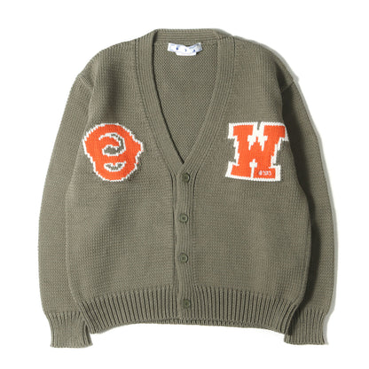22AW OWロゴ ニット カーディガン(OW PATCH KNIT CARDIGAN)