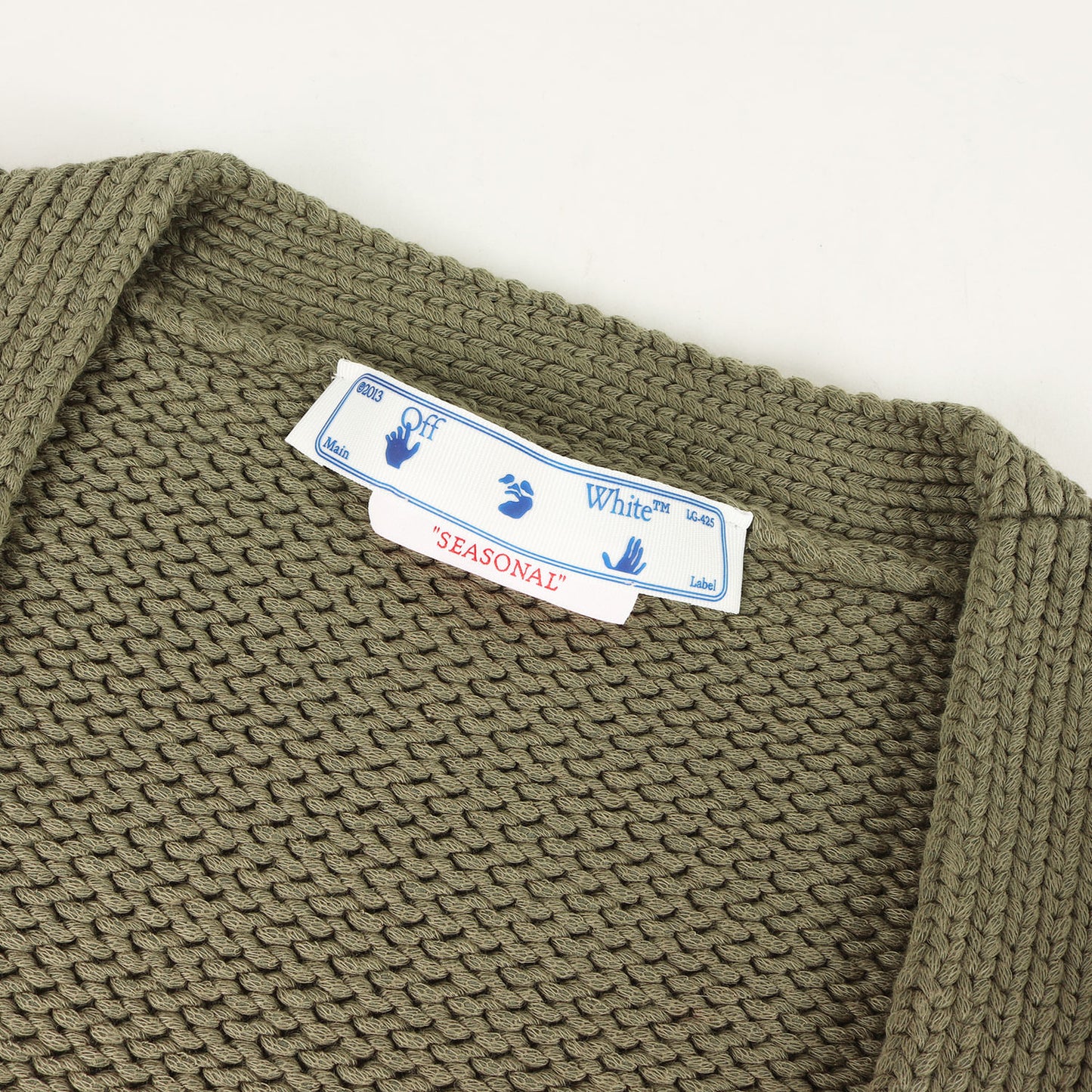22AW OWロゴ ニット カーディガン(OW PATCH KNIT CARDIGAN)