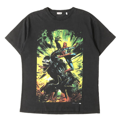 22SS ×MARVEL ヴィンテージ加工 スパイダーマン VS ヴェノム Tシャツ(Spider-Man Venom Battle Vintage Tee)