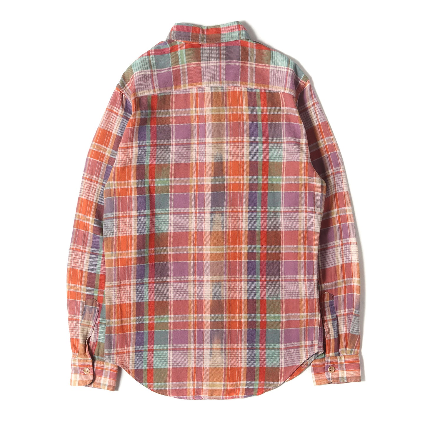 エポレット付き チェック フランネルシャツ