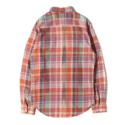 エポレット付き チェック フランネルシャツ