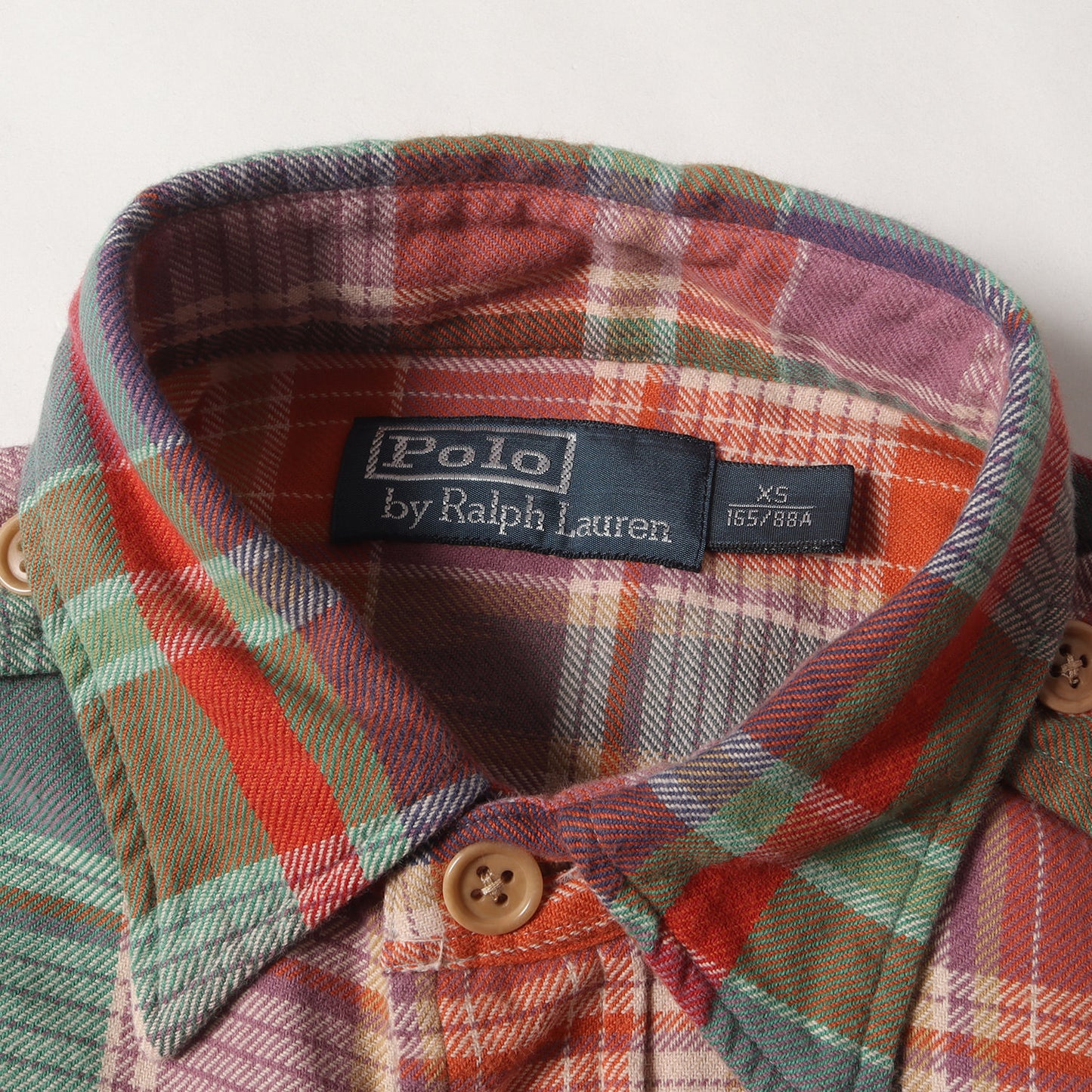 エポレット付き チェック フランネルシャツ