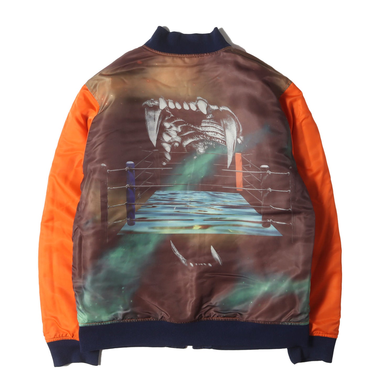 グラフィック キルティング リバーシブル ボンバージャケット(FANGS REVERSIBLE JACKT)