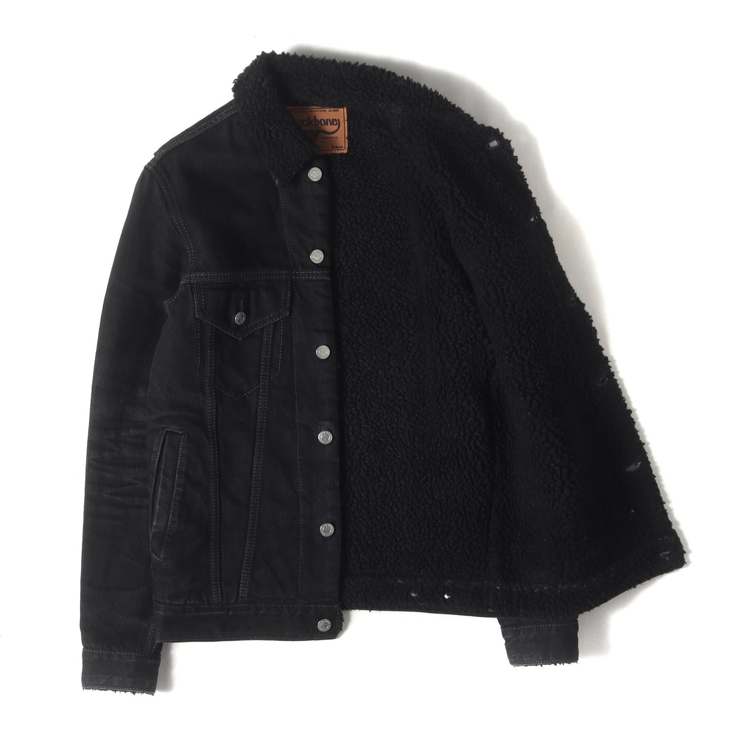 00s 3rdタイプ ブラックデニム ボアジャケット