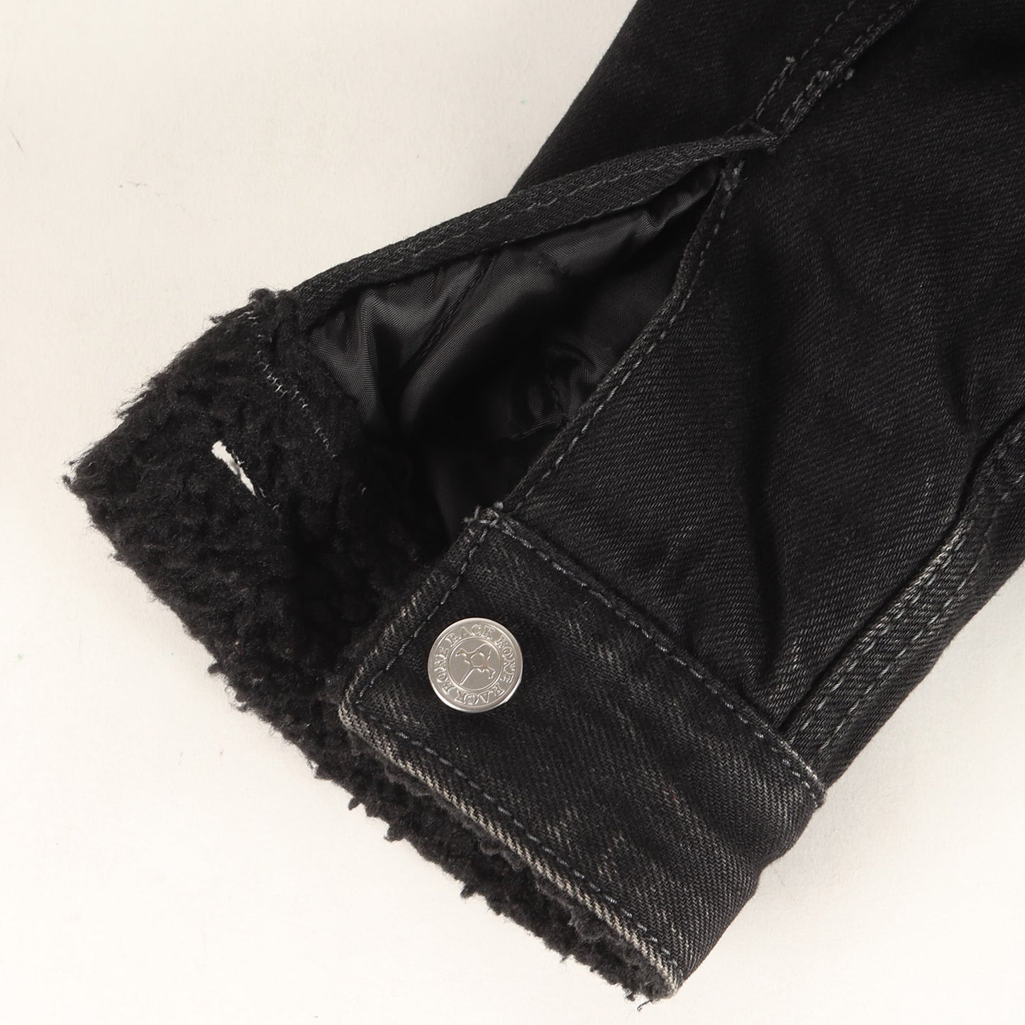 00s 3rdタイプ ブラックデニム ボアジャケット