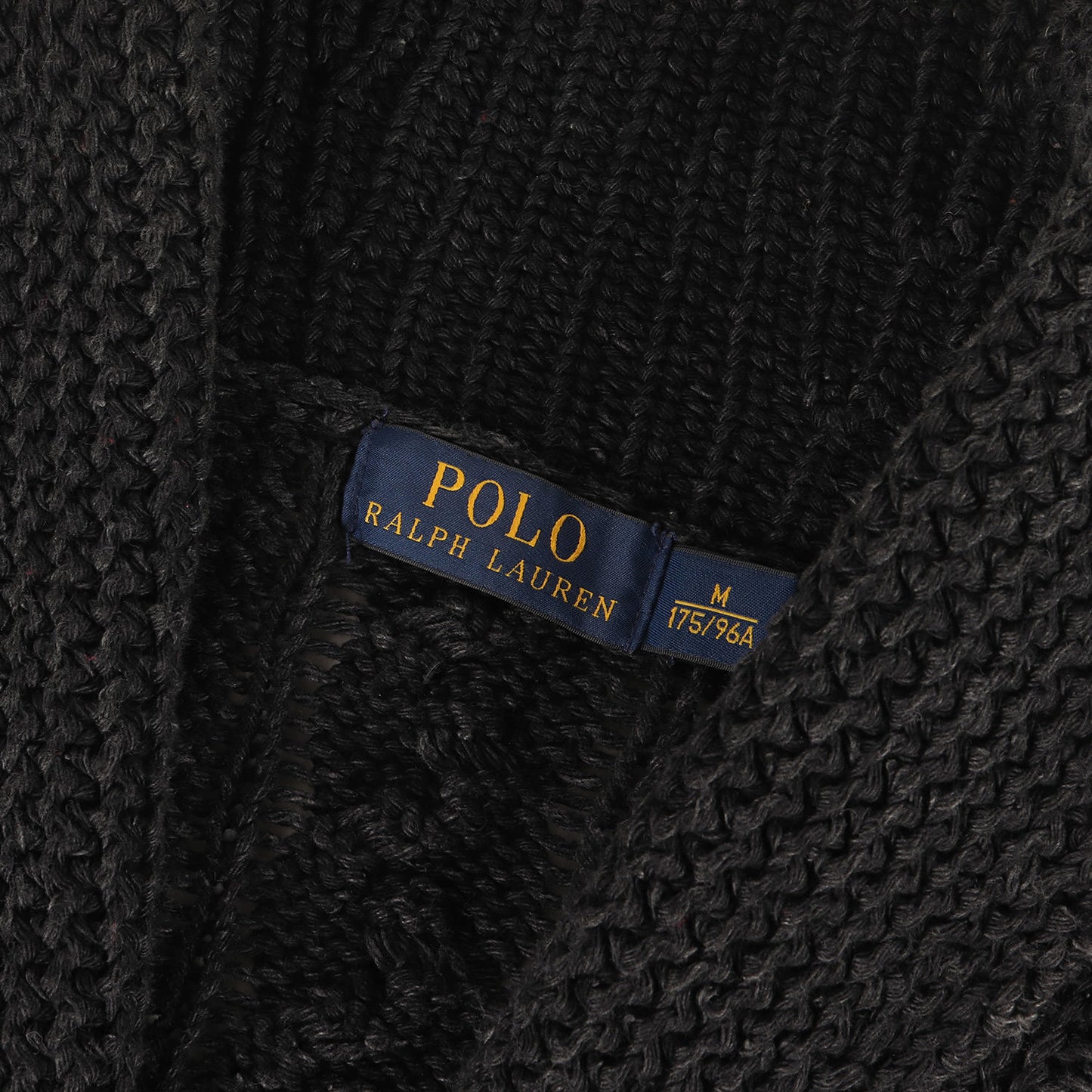 [現行モデル] USED加工 ブラックインディゴ ローゲージ コットンニット カーディガン