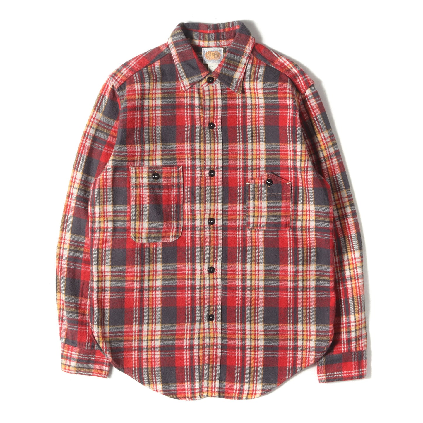 山ポケット チェック フランネルシャツ