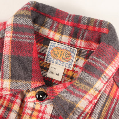 山ポケット チェック フランネルシャツ