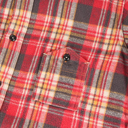 山ポケット チェック フランネルシャツ