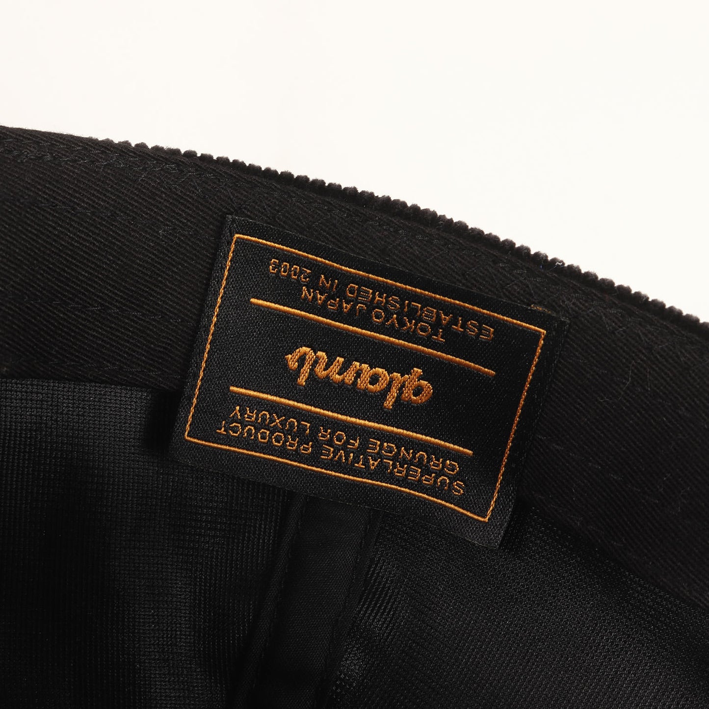 23AW ブランドロゴ刺繍 コーデュロイ 6パネルキャップ(Spin Logo Corduroy Cap)