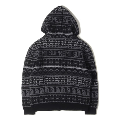 22AW ×THE NORTH FACE ノルディック柄 ジップ ウールニット セーター(Zip Up Hooded Sweater)