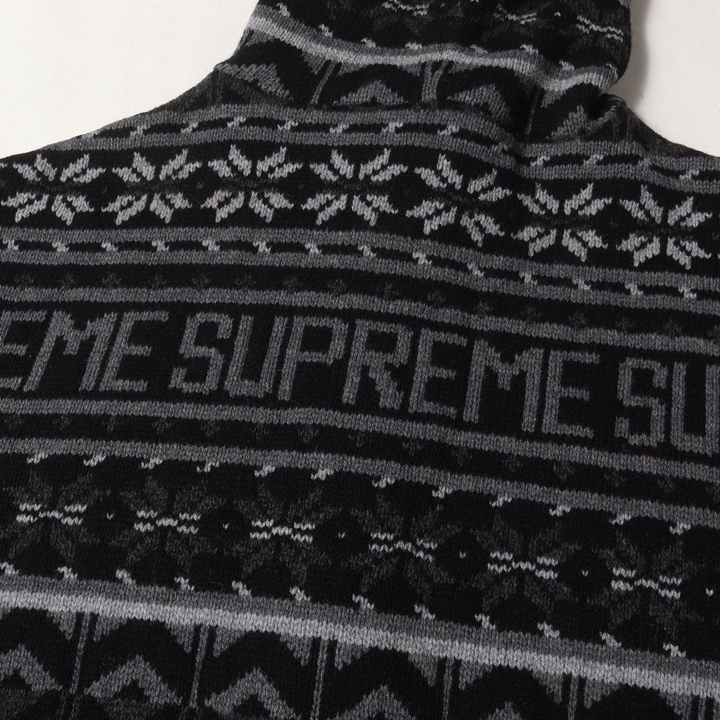 22AW ×THE NORTH FACE ノルディック柄 ジップ ウールニット セーター(Zip Up Hooded Sweater)