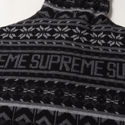 22AW ×THE NORTH FACE ノルディック柄 ジップ ウールニット セーター(Zip Up Hooded Sweater)