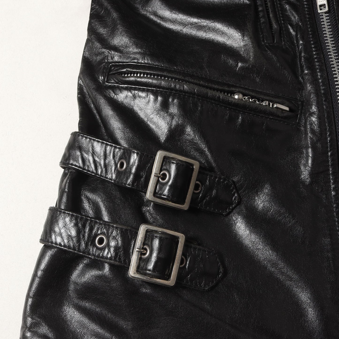 00s サンダーボルト3 レザー ダブル ライダースジャケット