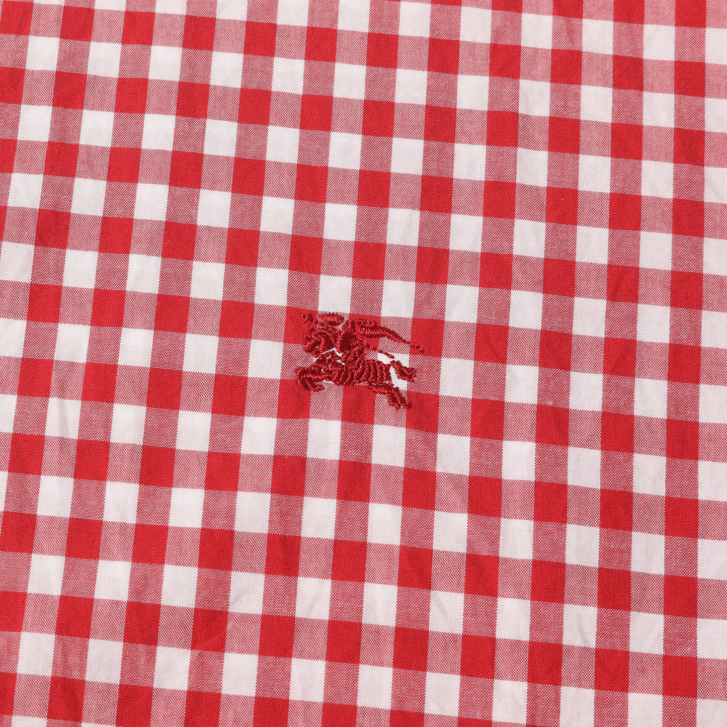 ワンポイント刺繍 ギンガムチェック ボタンダウンシャツ